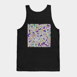 Painted Glass of Diamond Unicorn Dots Pattern Tank Top